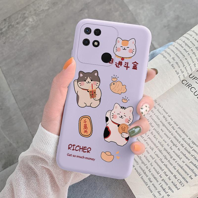 For Redmi 10C 10 C Back Cover Protective Case Soft Silicone Cute Cartoon Cat Frog Phone Case For Xiaomi Redmi 13C 14C 12C Coque