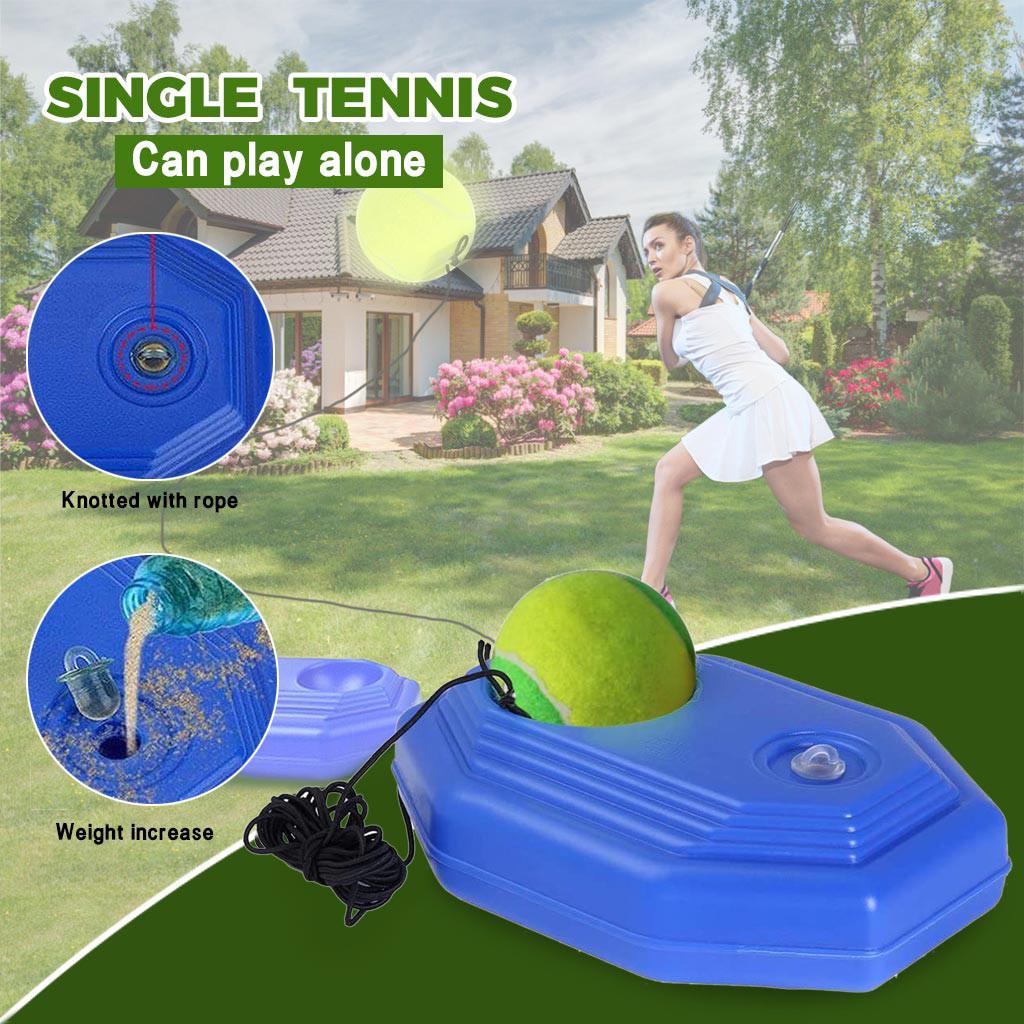 Single Tennis Trainer Training Practice Rebound Balls Back Base Tool with Ball