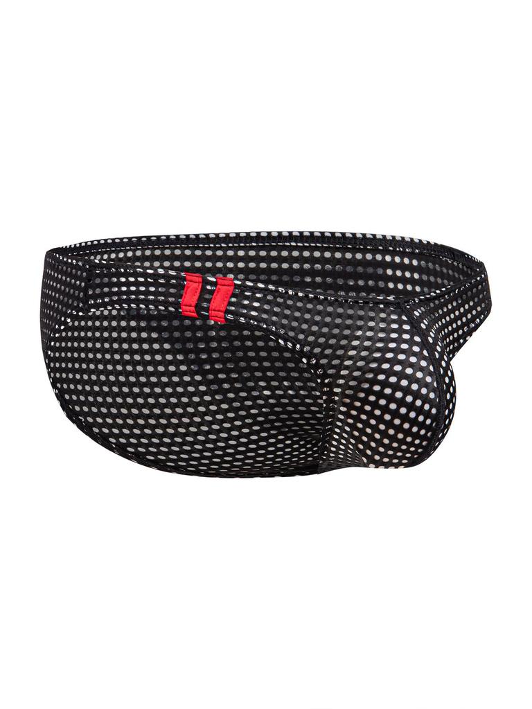Men's Mesh Net Yarn Sexy Low-Rise Triangle Briefs - Japanese & Korean Style E-096