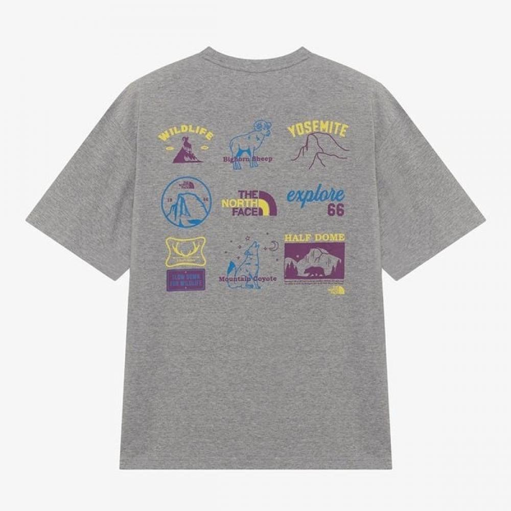 The North Face White Label Adventure Tee Melange Grey Nt7ur06l MELANGE GREY/085