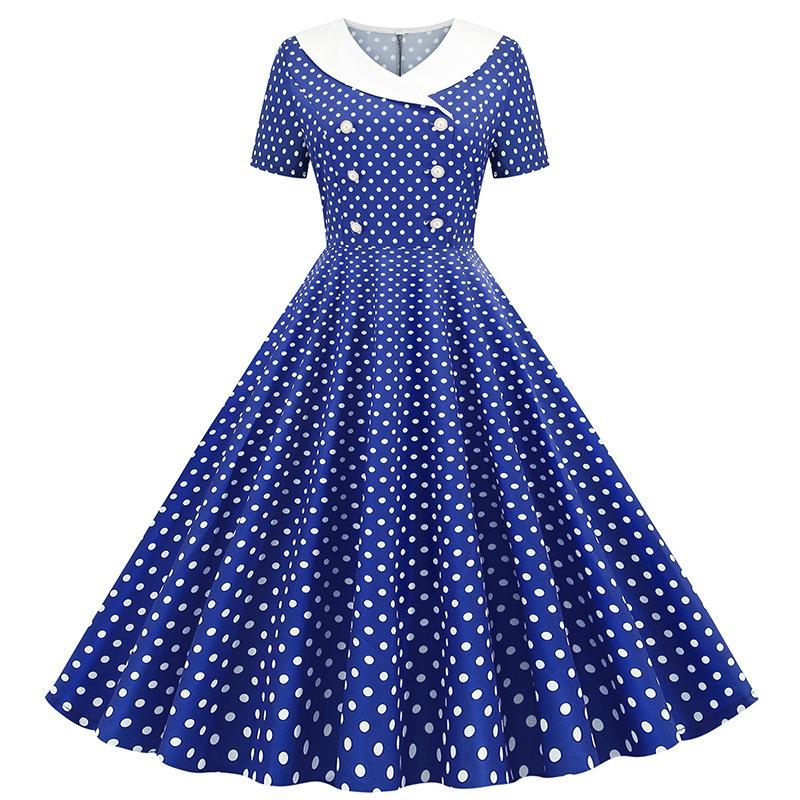 IHUASU Women's Fashion Summer Spring V-Neck Short Sleeve Casual Dresses