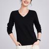 White Women's Long-sleeved Bottoming Shirt Spring and Autumn New Shirt with T-shirt Mercerized Cotton Stunning Top