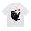 Women's All-Season Comfy Classic T-Shirt No Fruit Cat Illustration Design Tee