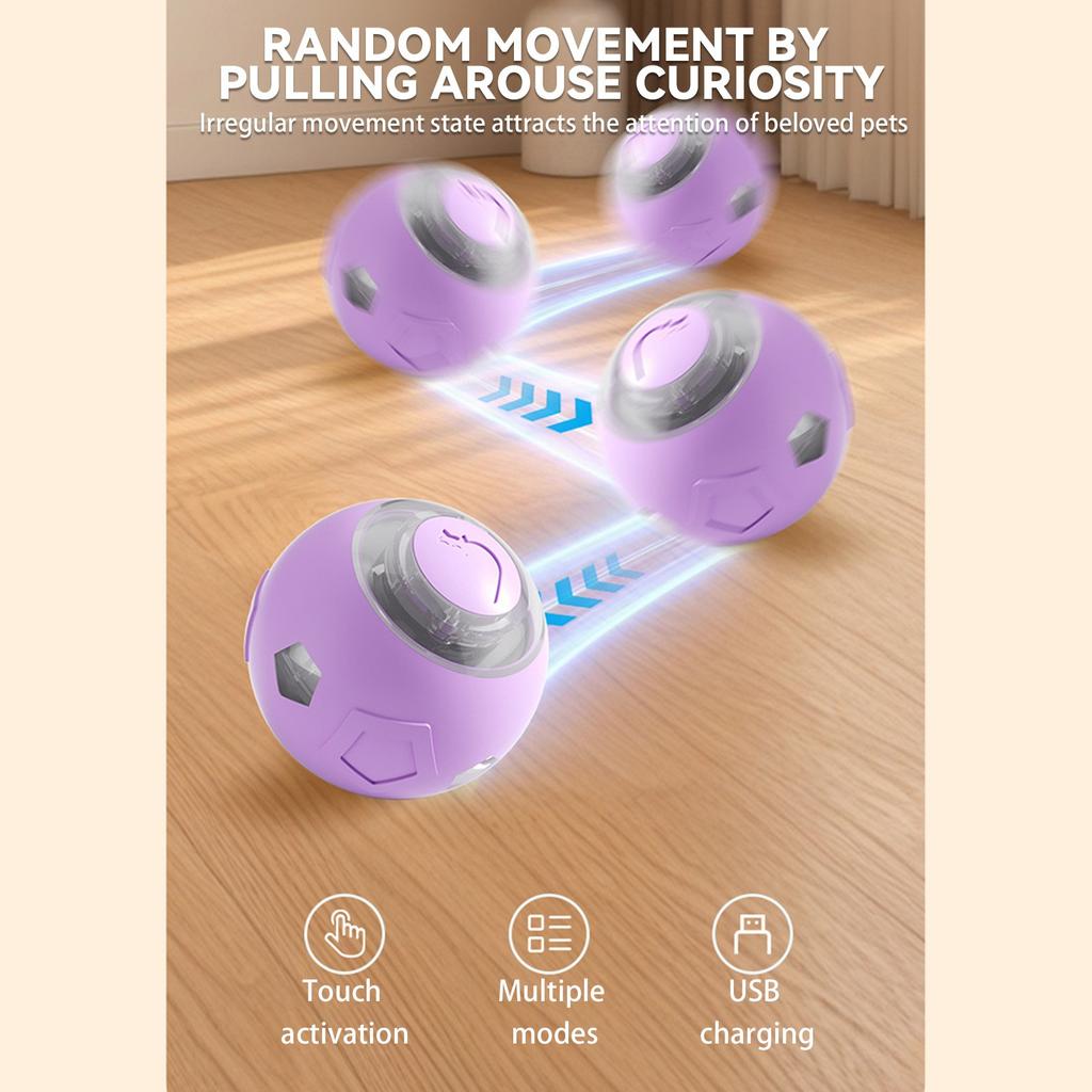 Dog Toys Electric Owl Jumping Ball, Interactive Dog Toy Activity Ball For Dogs With Batteries, Automatic Moving Ball And Plush Cover For Small