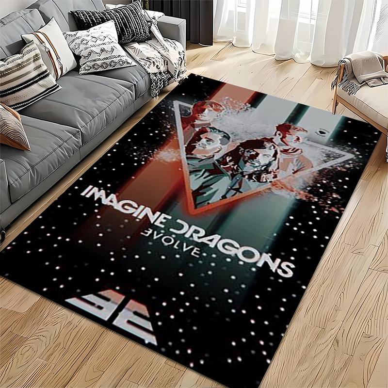 Elegant Nostalgic Cartoon Network Art Area Rug, Non-Slip Washable Throw Carpet for Living Room Bedroom Entryway Home - Decor Edition