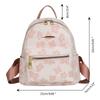 Women's Backpack  Leather Shoulder Mini Small Backpack Multi-Function Ladies Phone Pouch Pack Flower Print Ladies School Backpack Bag for Women