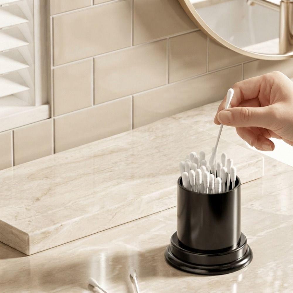Dust-proof Toothpick Storage Bucket Portable Cotton Swab Storage Box for Living Room