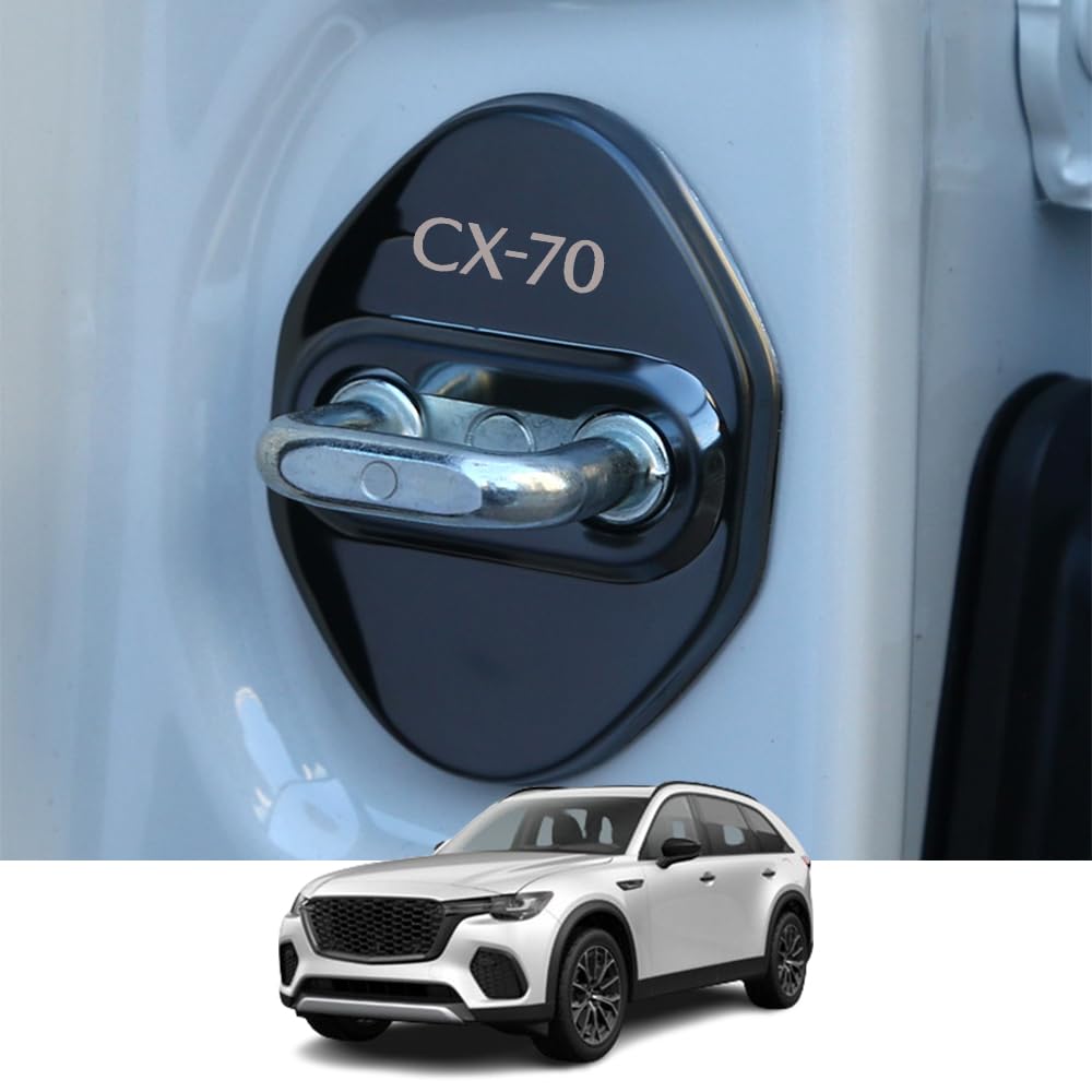 

Kakash Custom Interior Accessories for Mazda CX-70 CX70 2025 2026 Stainless Steel Car Door Lock Latches Cover,Door Lock Protector Car Door Latch чёрный