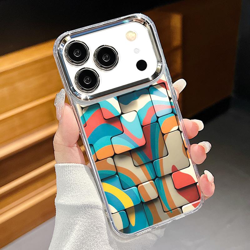 

Plating Lens Frame Case For iPhone 17 Pro Max Vintage European Style Moon Stars Pattern Clear Soft Cover For iPhone 16 15 14 13 Pro Max 11 16E 17E iPhone 17 Pro Max прозрачный