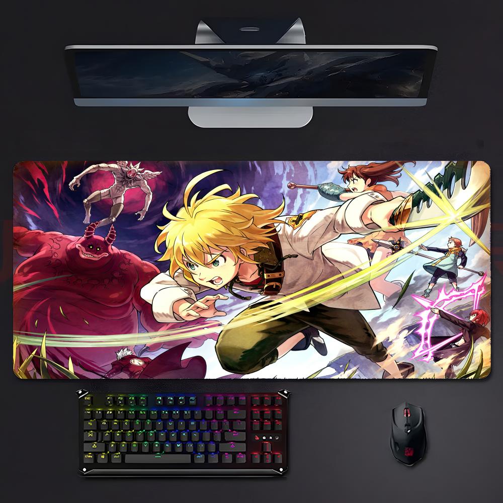 Tthe Seven Deadly Sins Anime Action Mouse Pad Mousepad Large Gaming Lockedge Thickened Pc Table Desk Mat