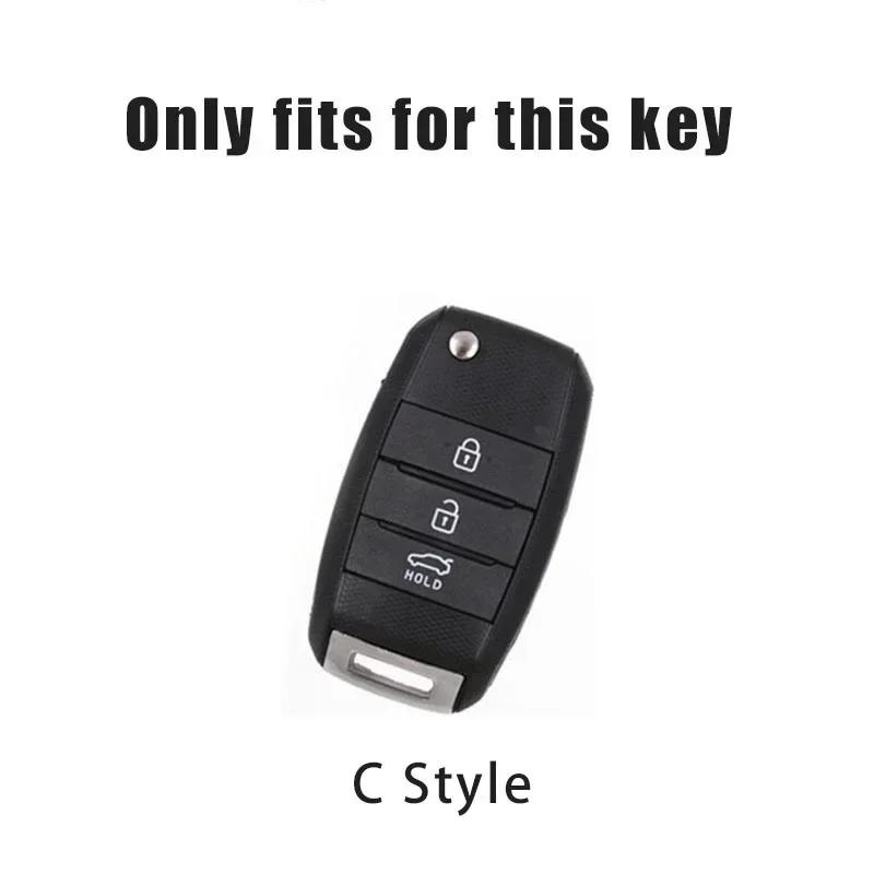 AHE1 3 Buttons Car Key Case Flip Remote Control Protector Cover Fob for Kia Rio Optima Sportage Sorento Soul Ceed Cerato Forte Seltos