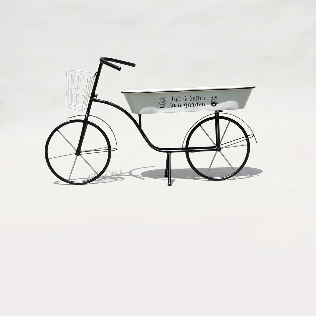 Cycle Plant Stand Outdoor with Baskets Playful for Yard, Gardeners