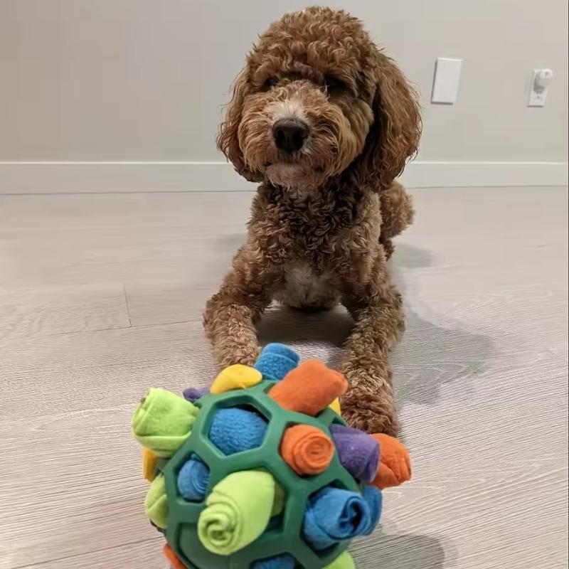 Juguete de Bola Olfateadora para Perros, Juguete de Bola Escondite de Comida para Perros, Juguete Educativo Anti-Mordiscos para Mascotas en Casa Adecuado para Perros Pequeños