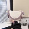 Boho Chic Woven Tassel Mini Shoulder Bag For Urban Fashion