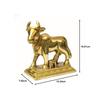 Escultura de Latón Vaca Sagrada Kamdhenu Kamadhenu y Ternero - Figura de la Suerte Ídolo Estatua Escultura (3 pulgadas)