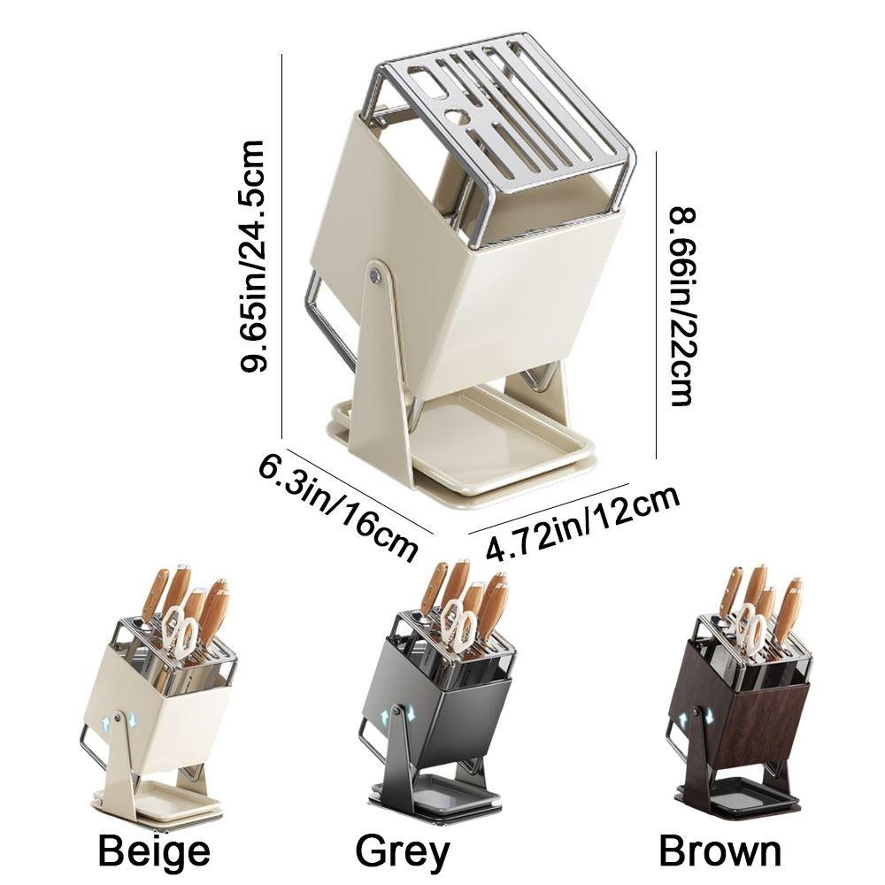Stable Countertop Cutter Holder Anti-slip Cutlery Organizer Kitchen Storage Rack  for Home