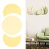 Acrylic Mirror Wall Sticker Sun Half Moon Shape Decorative Background Decal for Home Use