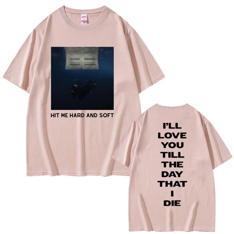 Hit Me Hard and Soft 2024 Tour T-Shirt Unisex Damenmode Trendige T-Shirts Unisex Lässige Baumwolle Übergroße T-Shirts Kurzarm