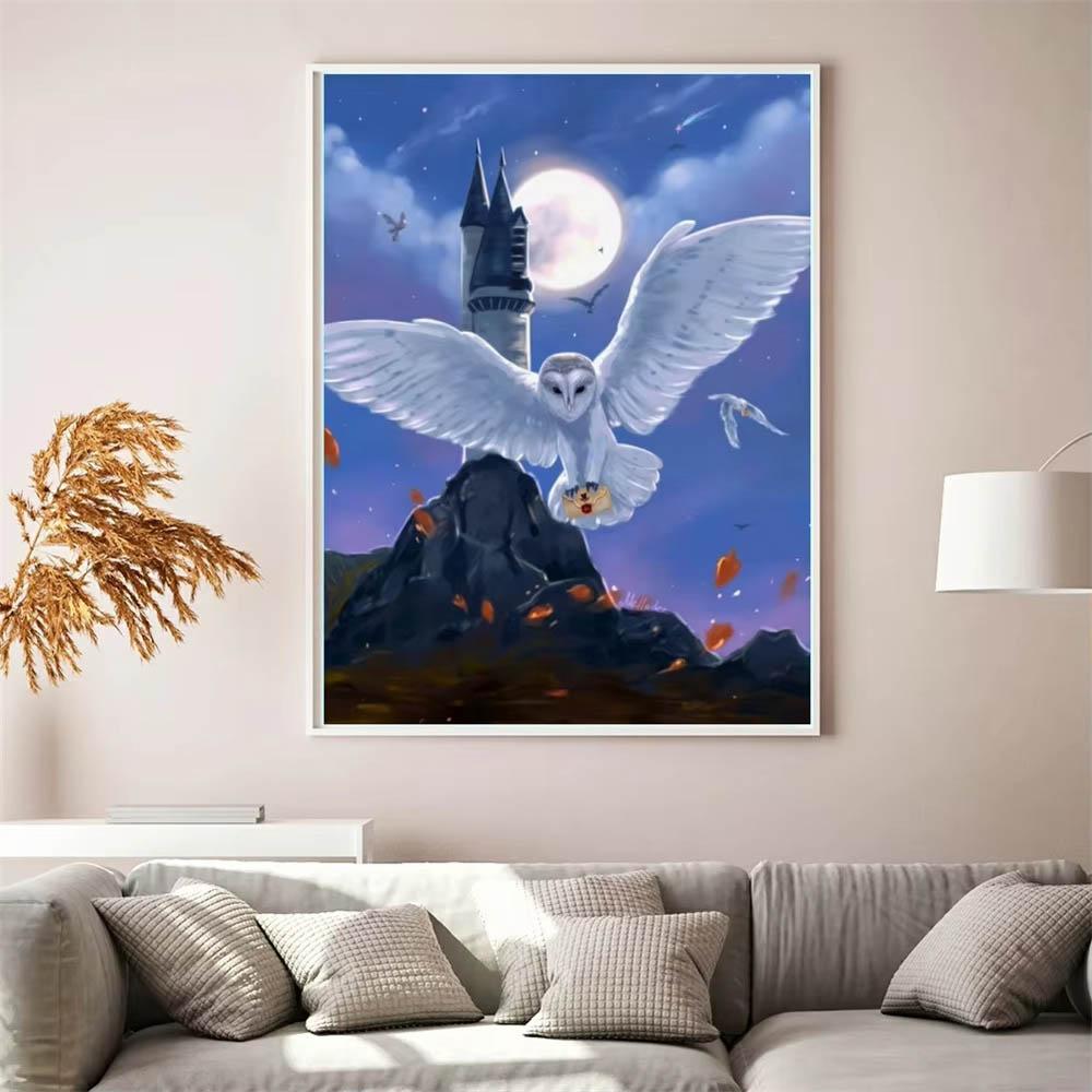 5d Diy Ζωγραφική με Διαμάντια Αέρος Harry Potter Μαγικό Κάστρο Κουκουβάγια Νέα Συλλογή Κέντημα Κοσμήματα Διακόσμηση Σπιτιού Ψηφιδωτό Σταυροβελονιά Δώρο