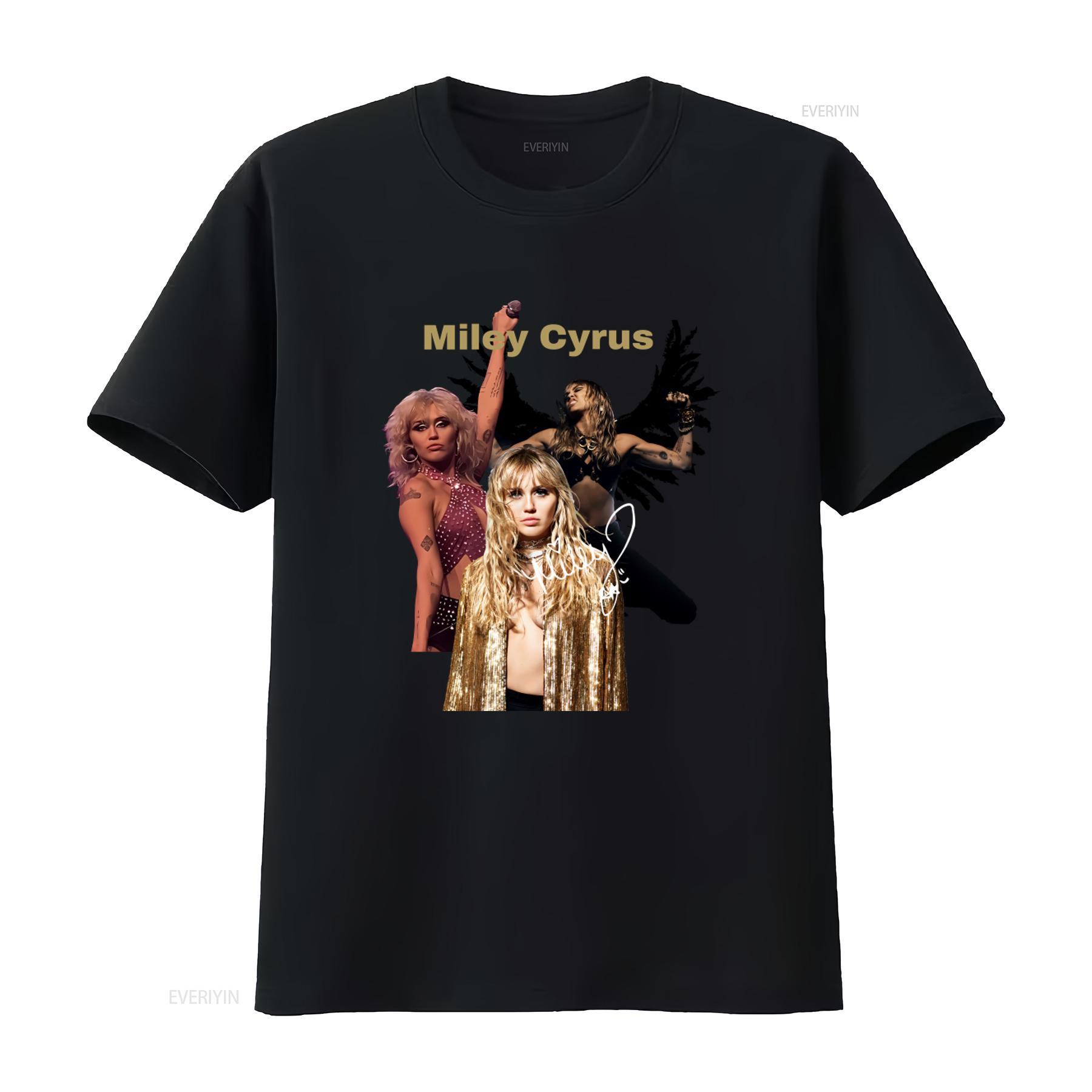

Miley Cyrus Print Cotton T Shirt All Sizes S 5XL G188 vintage Washed fashion Unisex Breathable homme Casual graphic streetwear 4XL