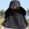 Wide Brim Sunscreen Fisherman Hat Breathable Neck Flap Hat Sunscreen Cap Sunshade Sun Hat  Beach