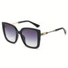 Large Gradient Square Women Sunglasses Stylish Anti Glare Driving Glasses with Metal Hinges Fashion Accessory