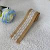 Rustic Style Burlap Rolls With Lace Vintage Style Jute Ribbon Sisal Lace Trim Natural Jute Burlap Ribbon Home Decoration