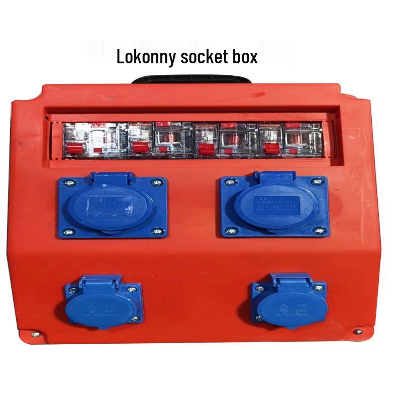 Compact Industrial Power Strip with RCD and Display for Construction Sites