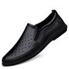 Fashion Genuine Leather Men Boat Shoes Breathable Mens Business Loafers Antiskid Casual Footwear Handmade Slip on Flats Simple Moccasins