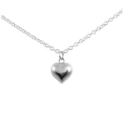 [D4626] - Stříbrný stříbrný náhrdelník "Heart" - 45 cm 8x7 mm