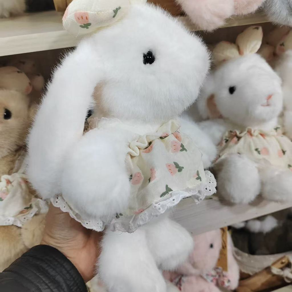 Plush Bunny Doll With Flower Dress For Kids Birthday And Christmas Gift
