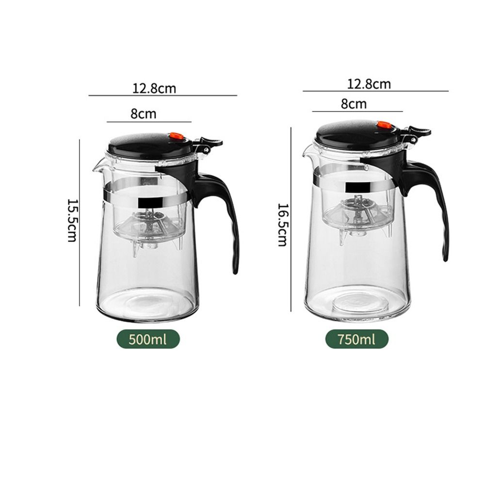 With ABS Handle Glass Teapot Heat-resistant Filter Tea Cup Durable Separation Bubble Teapot