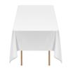 White Tablecloths for Rectangle Tables, 6 Pack, 60 X 102 Inches, Reusable and Machine Washable Table Clothes, Wrinkle-Resistant Polyester Fabric Table
