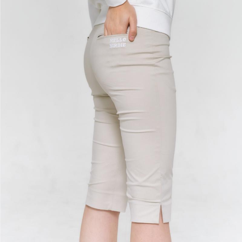 GOXO Slim Fit Half Pants Beige