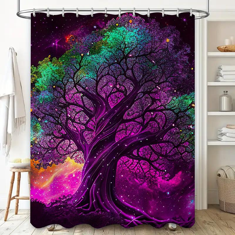 Silhouette Bear Shower Curtain Bathroom Decor Waterproof Polyester Fabric Window Treatment Modern Home Decoration
