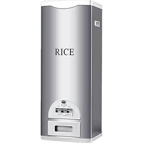 

FiveLn Rice Storage Box, Airtight Rice Barrel, Food Container, Insect Repellent, Moisture-Proof, Home Storage Box, Stainless Steel, Smart Rice Storage