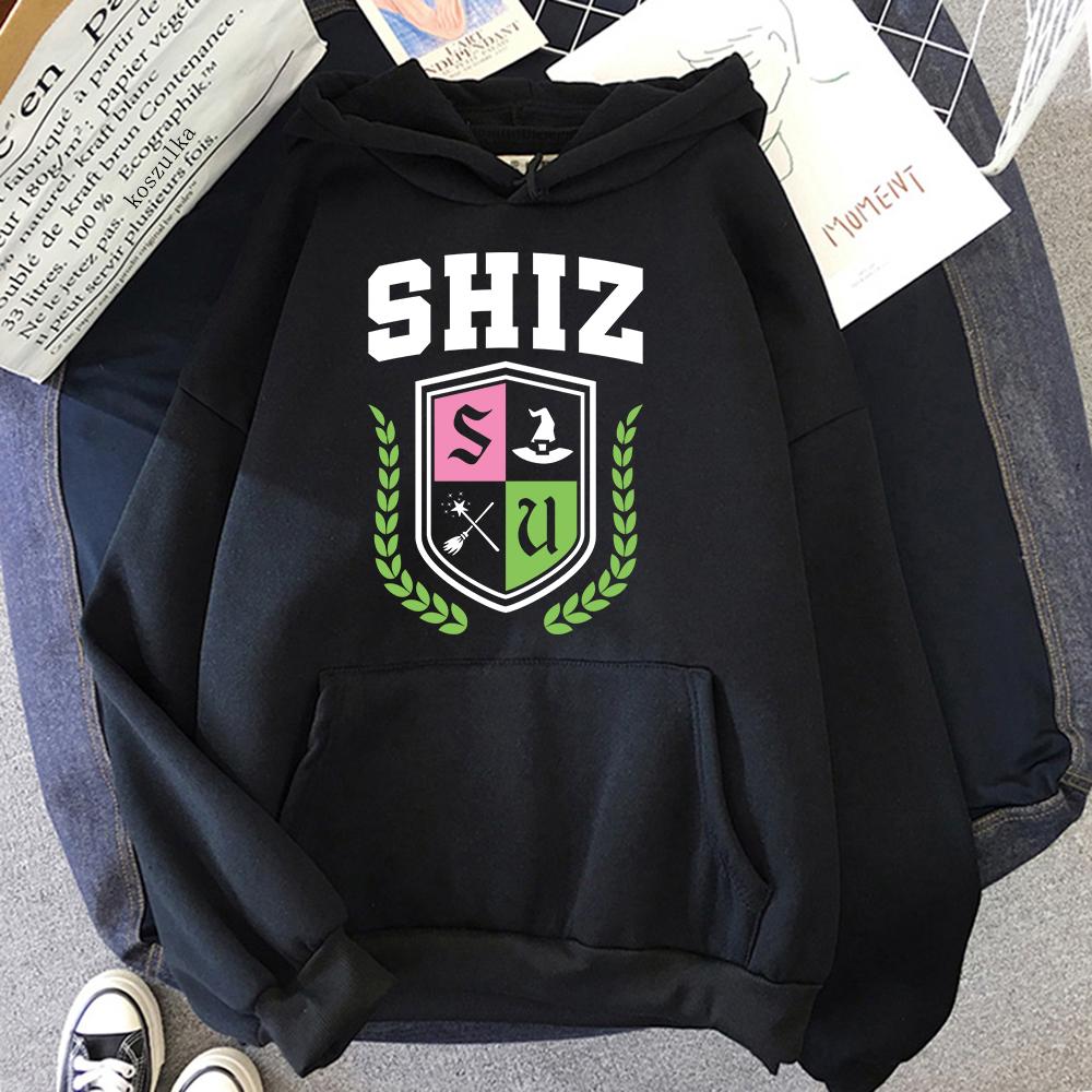 Shiz University Hoodie Fashion Women Aesthetic Graphic Movie Wicked Hoodie Unisex Vintage Elphaba Glinda Pullovers Sweatshirts
