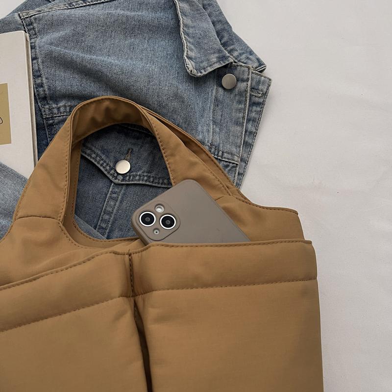 Multi-Color Fabric Handheld Tote Bag Lightweight Spacious Casual Daily Use Bag