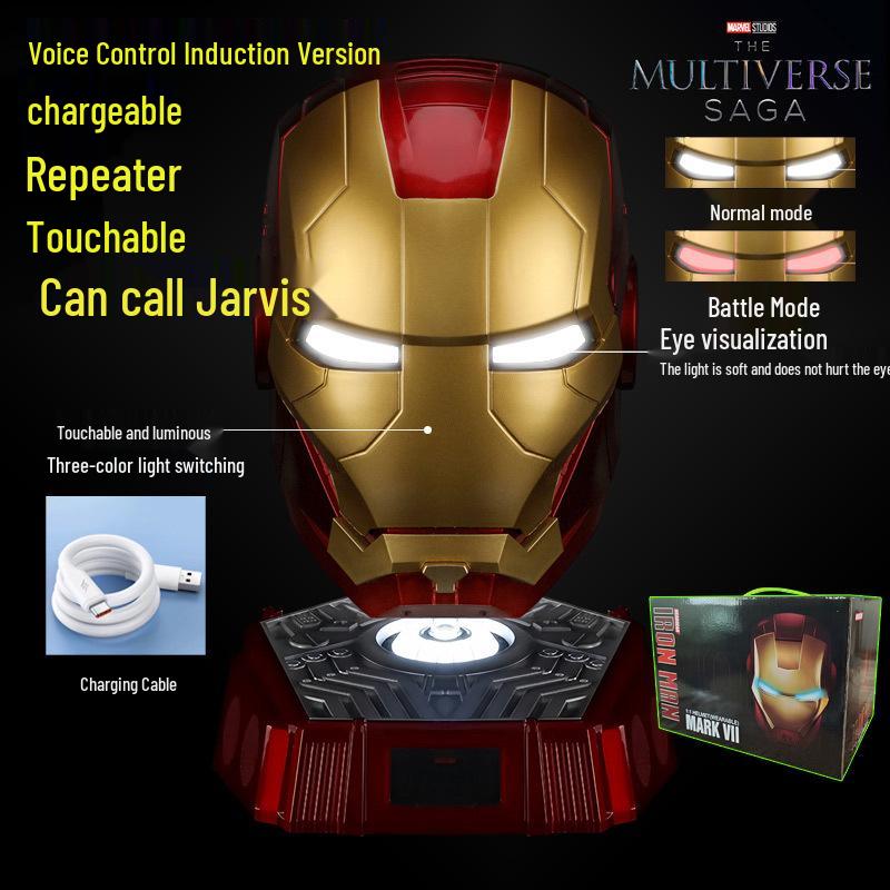 Κράνος Iron Man MK5 με Φωνητικό Έλεγχο, Αυτόματο Άνοιγμα, Φωτεινά Χαρακτηριστικά & Μοντέλο Χεριού Cosplay Props