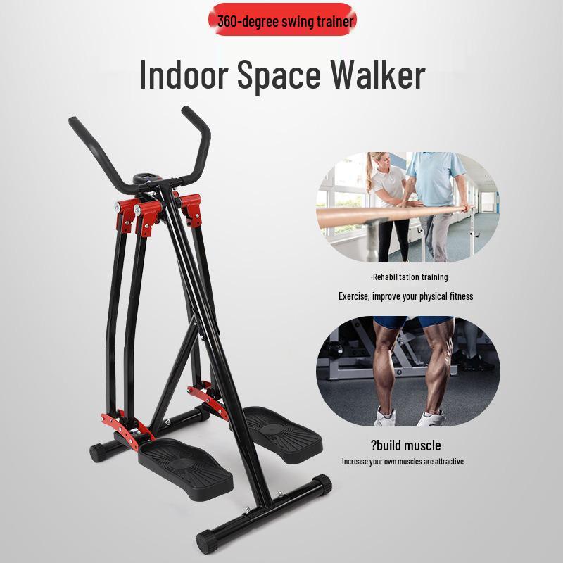 Indoor Stepper Leg Swing Trainer: Home Fitness Space Walker