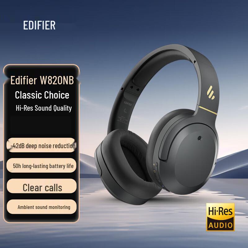 

Edifier W820NB Active Noise Cancelling Bluetooth Headphones W820NB Classic Edition