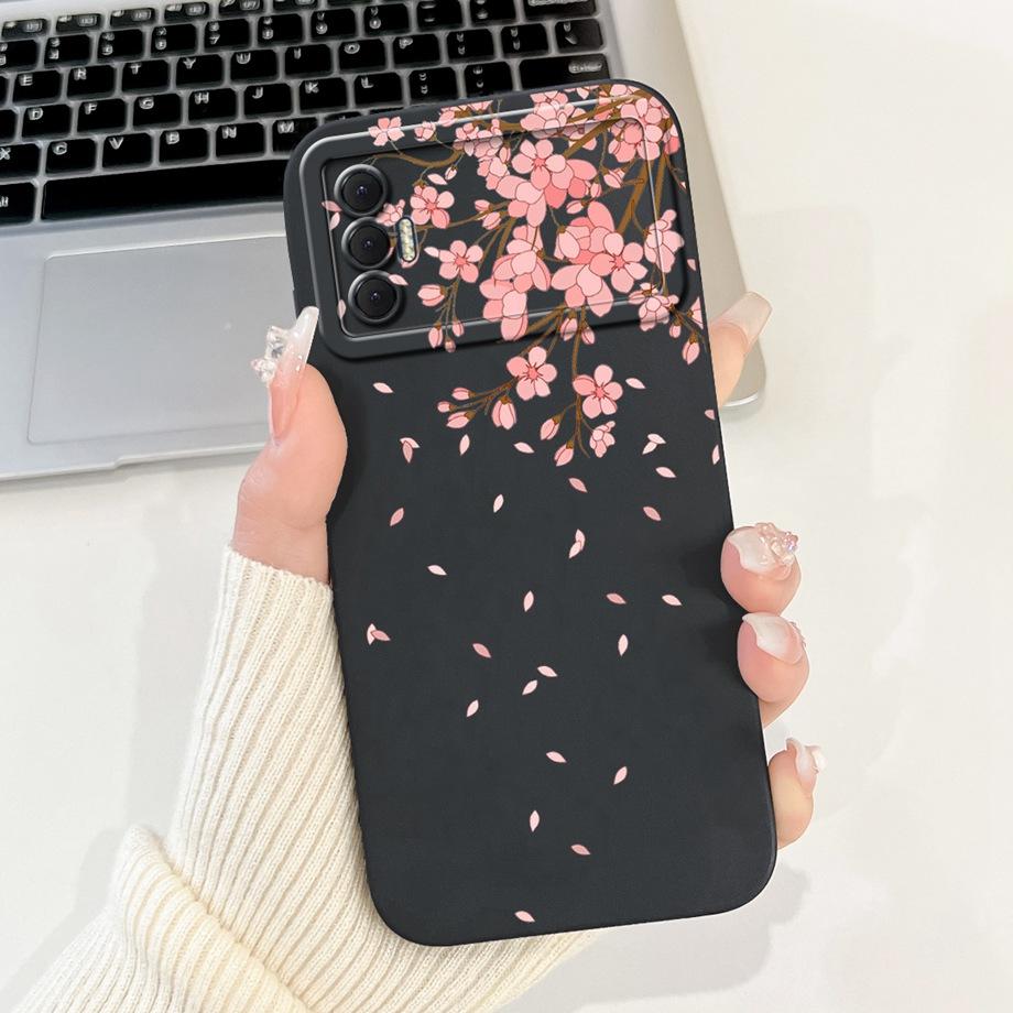 Für Tecno Spark 8P Spark8P 8 P KG7 Hülle Abdeckung Weiches Silikon TPU Blume Schmetterling Girly Mode Malerei Handyhülle Stoßstange Fundas