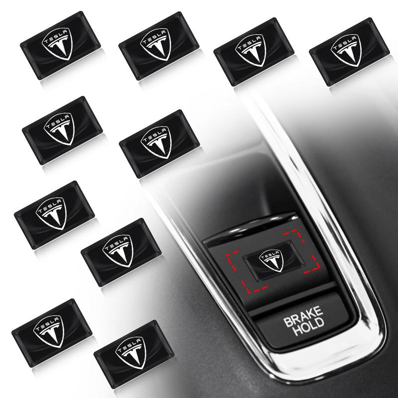 

2/5/10 шт. Наклейки с 3D-эмблемой логотипа автомобиля на руль из углеродного волокна для Tesla model 3 model X Y style Roadster Автоаксессуары 2pcs