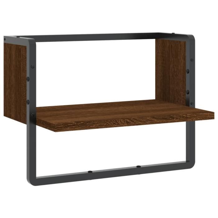 VidaXL Étagère murale avec barre chêne marron 40x25x30 cm 836287