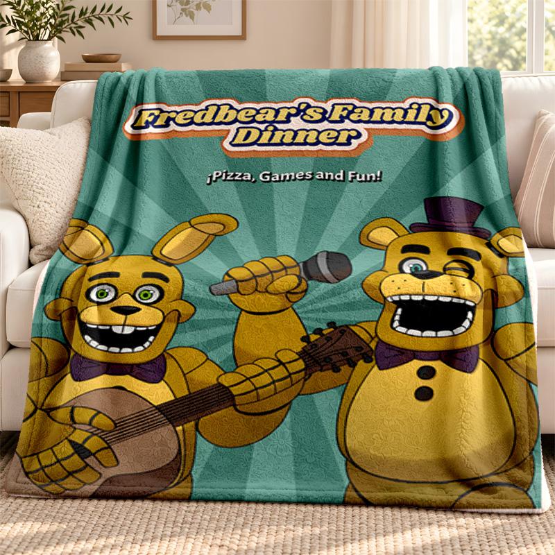 Five nights at freddy blanket Flannel Blanket Soft Cozy Plush Throw for Sofa Bed Lightweight Home Decoration Outdoor camping