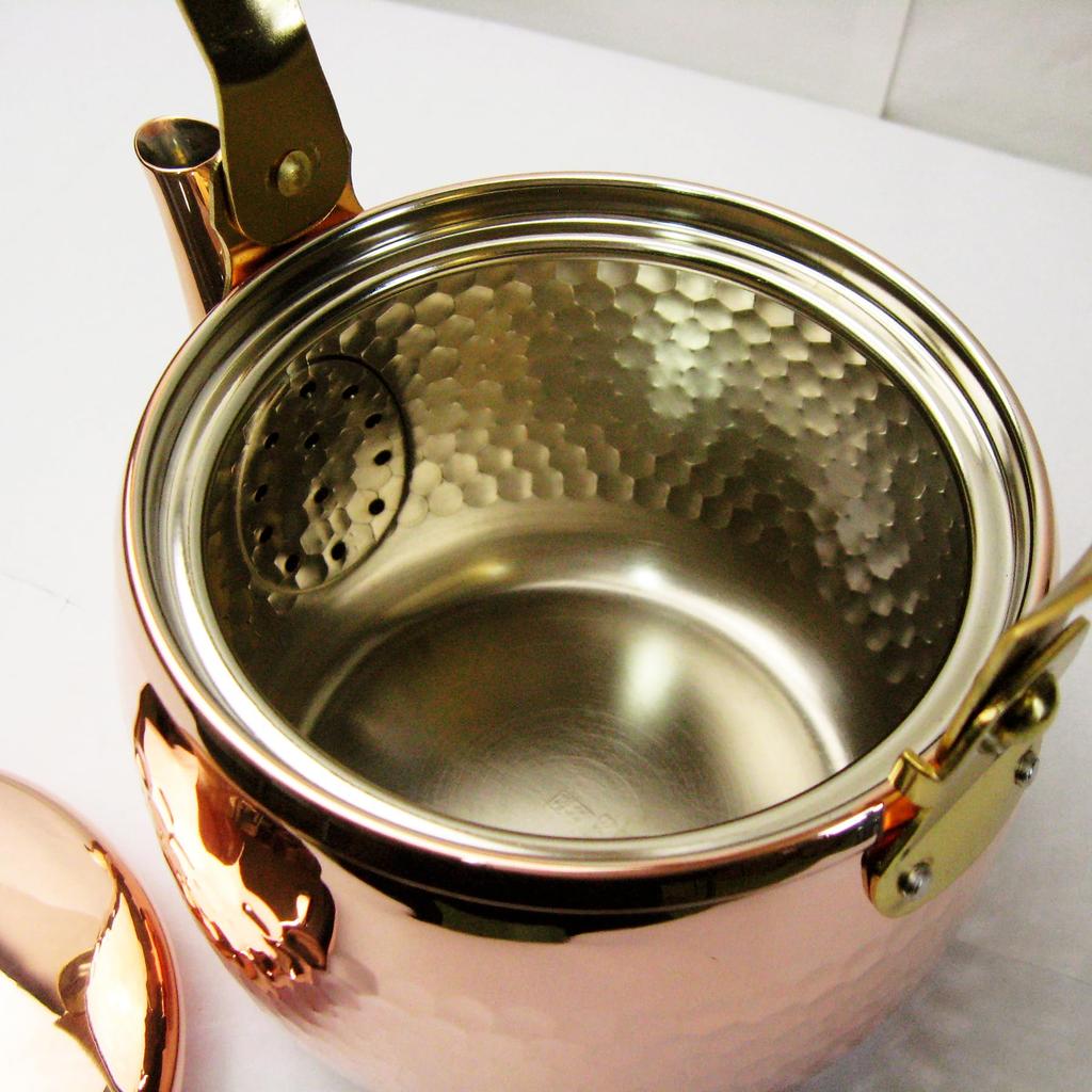 Nagao Pure Copper Kettle with Polishing Made in Japan Tsubame-Sanjo 1.0L Agent,