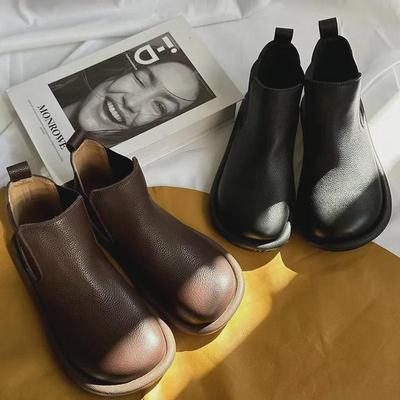Genuine Leather Retro Chelsea Women's Boots