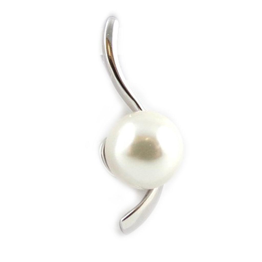 Les Trésors De Lily [L1797] - Silver Pendant 'Perla' White