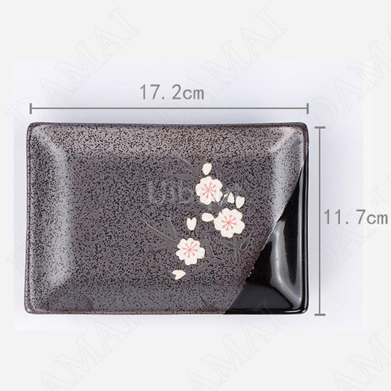 Ceramic Plate Sushi Porcelain rectangle Dish Dessert Plates Salad Platter Dinner Plato Kitchen Tableware Food Decorative Tray