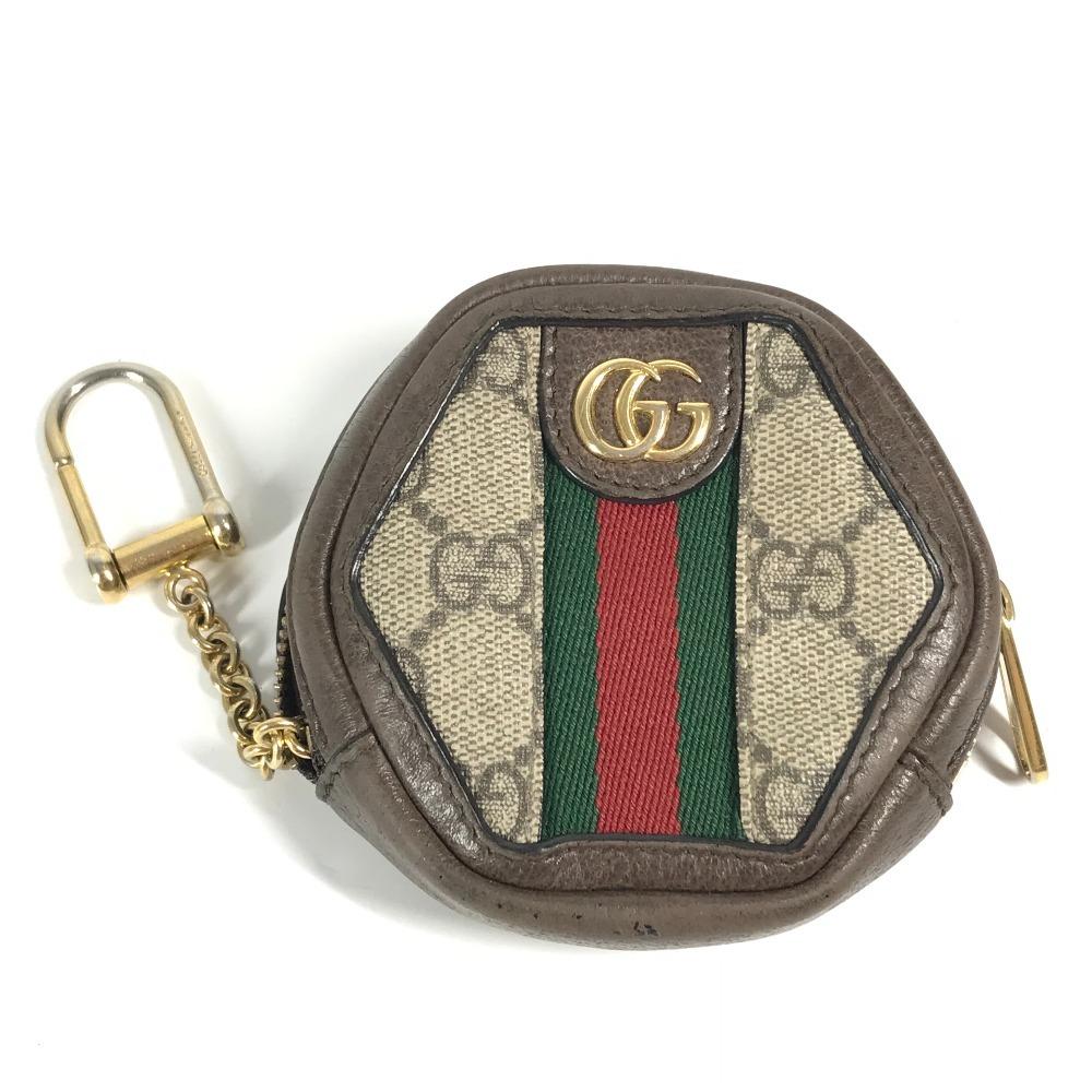 GUCCI 645123 GG Shelly line Ophidia Key Chain Wallet Coin Compartment coin purse